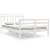 vidaXL Cadre de lit sans matelas blanc 120x190 cm bois massif