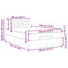 vidaXL Cadre de lit ottoman avec matelas cr&egrave;me 120x190 cm tissu