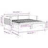vidaXL Lit de jour et gigogne et matelas gris fonc&eacute; 100x200 cm velours