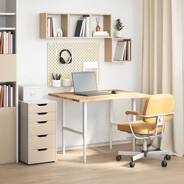 vidaXL Dessus de bureau non trait&eacute; bois massif de ch&ecirc;ne rectangulaire