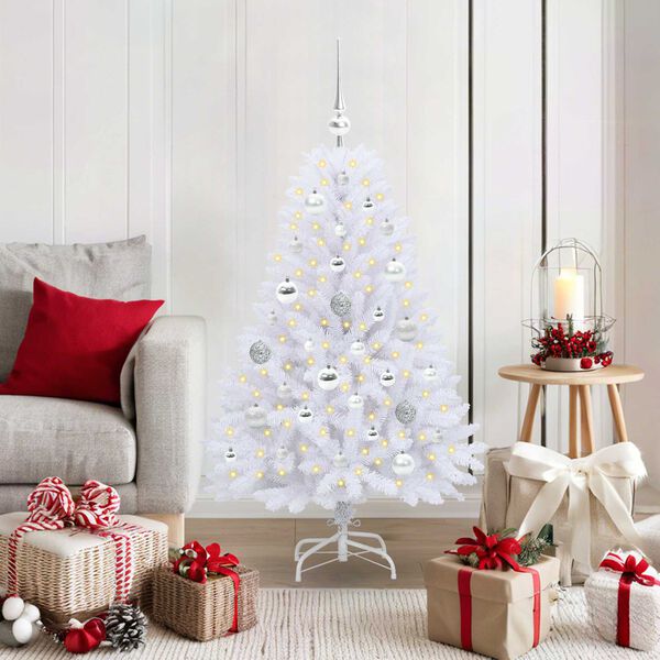 vidaXL Sapin de No&euml;l Artificiel &agrave; Branches Articul&eacute;es Blanc 120 cm