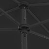 vidaXL Parasol de plage noir 180x120 cm