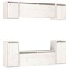 vidaXL Meubles TV 6 pcs Blanc Bois massif de pin