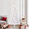 vidaXL Sapin de No&euml;l artificiel avec 300 LED Blanc 210 cm PVC et Acier