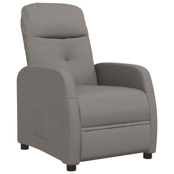 vidaXL Fauteuil inclinable Taupe Tissu