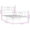 vidaXL Cadre de lit m&eacute;tal sans matelas avec pied de lit noir 90x190 cm