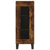vidaXL Buffet haut Ch&ecirc;ne fum&eacute; 34,5x34x180 cm Bois d'ing&eacute;nierie