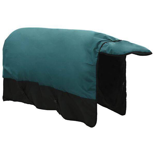 vidaXL Couverture &Eacute;quine Vert fonc&eacute; et noir 115 cm Polyester