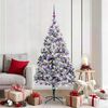 vidaXL Sapin de No&euml;l artificiel Blanc 180 cm PVC, Acier et Plastique