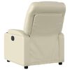 vidaXL Fauteuil inclinable de massage Crème Similicuir