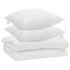 vidaXL Couette avec oreiller 3 pc Blanc Microfibre