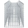 vidaXL Lit sur&eacute;lev&eacute; gabion Argent&eacute; 200 x 50 x 60 cm Acier galvanis&eacute;