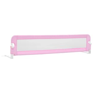 vidaXL Barri&egrave;re de s&eacute;curit&eacute; de lit d'enfant Rose 180x42 cm Polyester