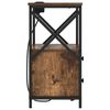 vidaXL Cabinet de chevet Ch&ecirc;ne fum&eacute; 40 x 31 x 60 cm Bois d'ing&eacute;nierie