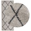 vidaXL Tapis shaggy &agrave; poils longs moderne beige anthracite 80x200 cm