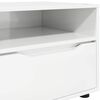 vidaXL Meuble TV Blanc brillant 100 x 48 x 43 cm Bois d'ing&eacute;nierie