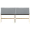 vidaXL T&ecirc;te de lit capitonn&eacute;e Gris clair 180 cm Pin massif