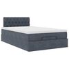 vidaXL Lit ottoman avec matelas gris fonc&eacute; 120x190 cm velours