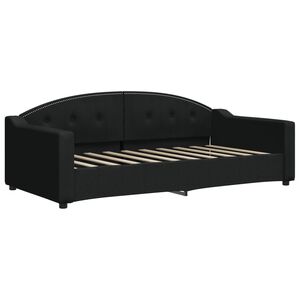 vidaXL Lit de repos sans matelas noir 90x190 cm tissu