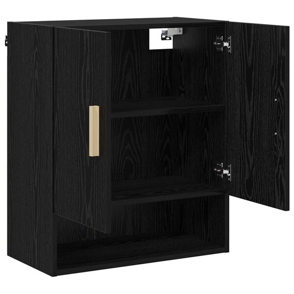 vidaXL Meuble mural Ch&ecirc;ne noir 60 x 31 x 70 cm Bois d'ing&eacute;nierie