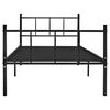 vidaXL Cadre de lit sans matelas noir m&eacute;tal 90x200 cm