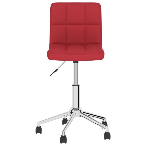vidaXL Chaise pivotante de salle &agrave; manger Rouge bordeaux Tissu
