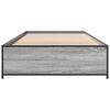 vidaXL Cadre de lit sans matelas sonoma gris 90x200 cm