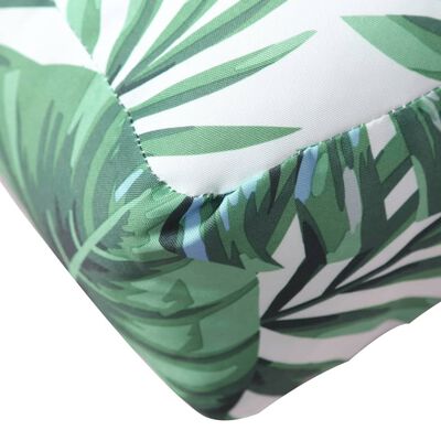 vidaXL Coussin de palette feuilles 50x50x12 cm tissu