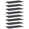 vidaXL Panneaux de biblioth&egrave;que 8 pcs Gris 80x40x1,5 cm Agglom&eacute;r&eacute;