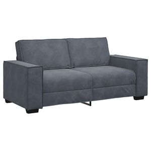vidaXL Canap&eacute; 2 places gris fonc&eacute; 180 x 78 x 84 cm velours