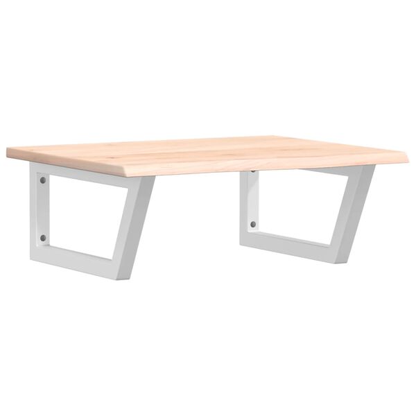 vidaXL &Eacute;tag&egrave;re de vasque murale acier et bois de ch&ecirc;ne massif