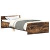 vidaXL Cadre de lit sans matelas ch&ecirc;ne fum&eacute; 90x190cm bois d'ing&eacute;nierie