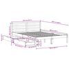 vidaXL Cadre de lit sans matelas blanc 150x200 cm bois de pin massif