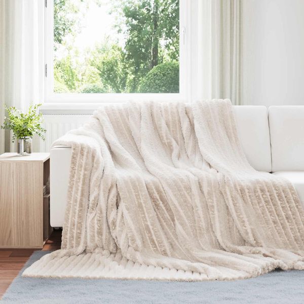 vidaXL Jet&eacute; Beige 270 x 240 cm Toison