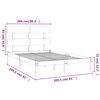 vidaXL Cadre de lit sans matelas noir 200x200 cm bois massif