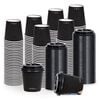 vidaXL Tasses &agrave; caf&eacute; en papier avec couvercles 120 ml 250 pcs Noir