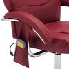vidaXL Fauteuil de massage avec repose-pieds rouge bordeaux similicuir