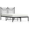 vidaXL Cadre de lit m&eacute;tal sans matelas avec t&ecirc;te de lit noir 120x190cm