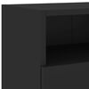 vidaXL Meubles TV muraux 2 pcs noir 100x30x30 cm bois d'ing&eacute;nierie
