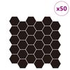 vidaXL Carreau hexagonal 10 pcs Gris 30 x 30 cm Polyur&eacute;thane et PET