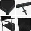vidaXL Ensemble de salle &agrave; manger pour jardin 3 pcs Noir polyrotin