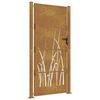 vidaXL Portail de jardin 100x175 cm en acier Corten avec motif gazon
