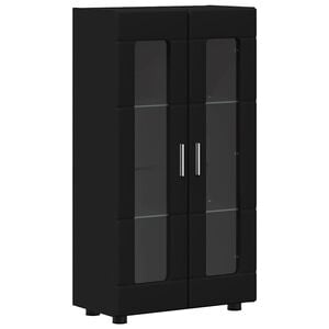 vidaXL Buffet FLORIN Noir 55,5 x 29 x 100 cm Bois d'ing&eacute;nierie