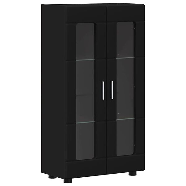 vidaXL Buffet FLORIN Noir 55,5 x 29 x 103 cm Bois d'ing&eacute;nierie
