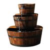Ubbink Fontaine &agrave; cascade de jardin en forme de 3 barils Bois
