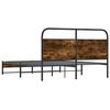 vidaXL Cadre de lit sans matelas 150x200 cm ch&ecirc;ne fum&eacute; bois ing&eacute;nierie