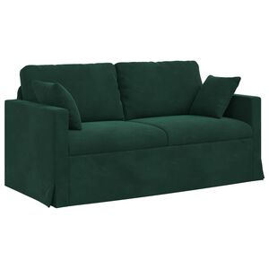 vidaXL Canap&eacute; Vert fonc&eacute; 158 x 78 x 80 cm Velours