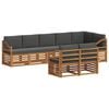 vidaXL Ensemble de canap&eacute;s d'ext&eacute;rieur 8 pc Naturel et Anthracite