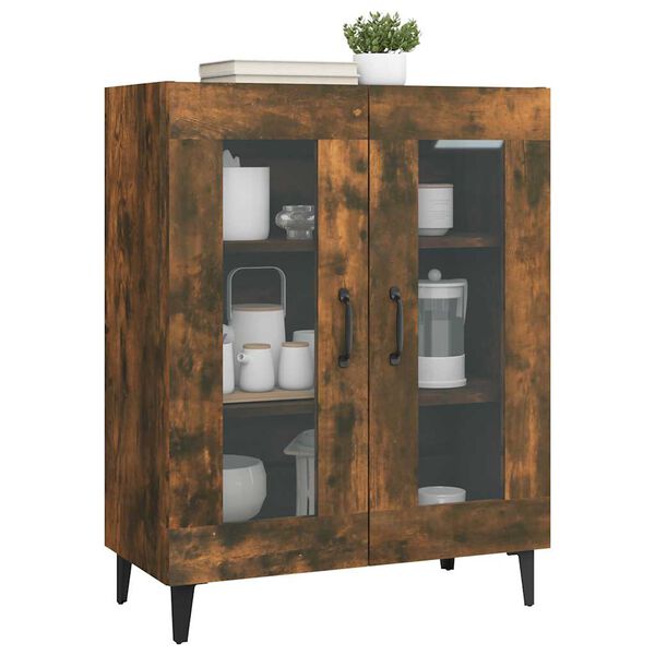 vidaXL Buffet ch&ecirc;ne fum&eacute; 69,5x34x90 cm bois d'ing&eacute;nierie