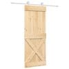 vidaXL Porte coulissante 80 x 210 cm Bois de pin massif (non trait&eacute;)